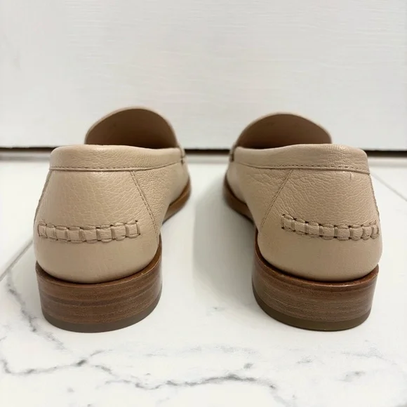 Salvatore Ferragamo Ofelia Leather Loafers Womens 7.5 C Beige Gold - Picture 4 of 10